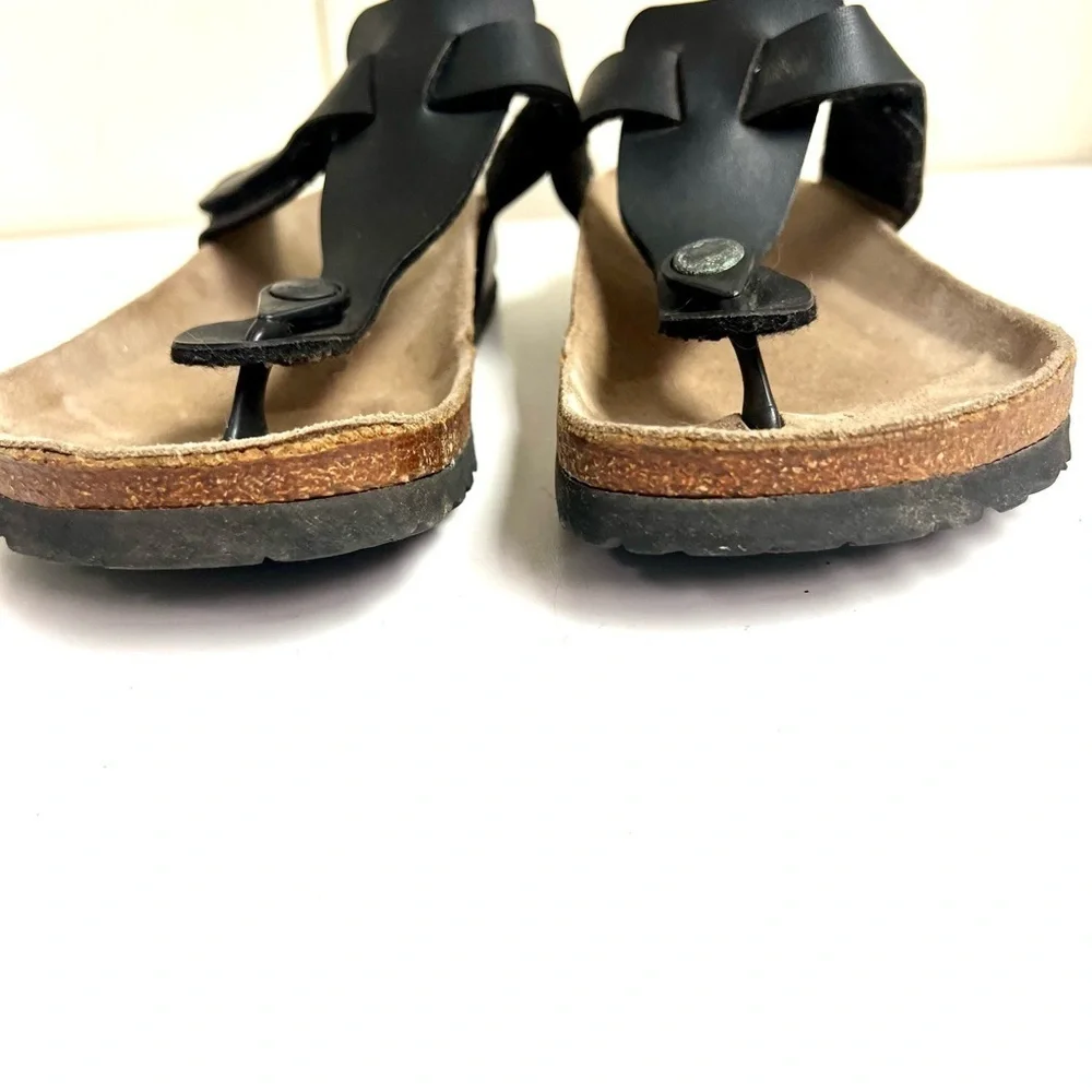 BIRKENSTOCK Gizeh Betula Sandals Women's US 6.5 Euro 37 Black comfy leather